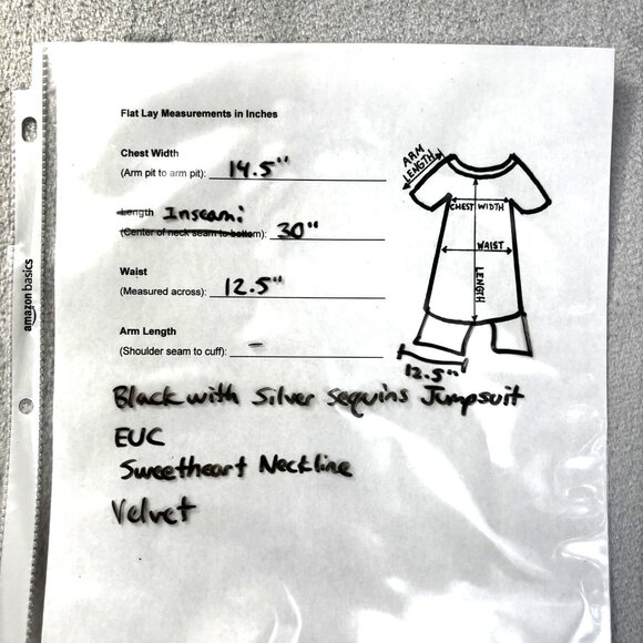 Emerald Sundae Silver Sequin Velvet Wide Leg Jumpsuit Womens XS Black Party - Picture 5 of 14